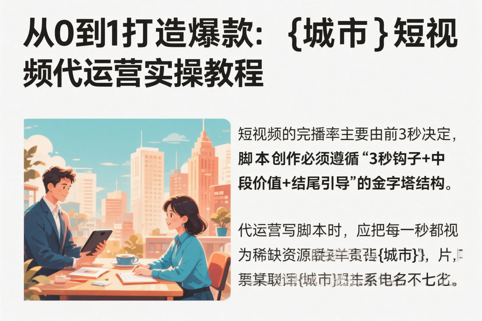 从0到1打造爆款：广元短视频代运营实操教程