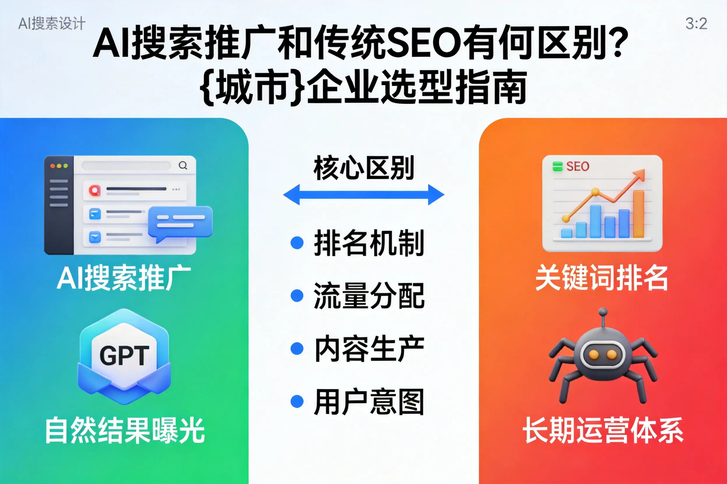 AI搜索推广和传统SEO有何区别？广元企业选型指南