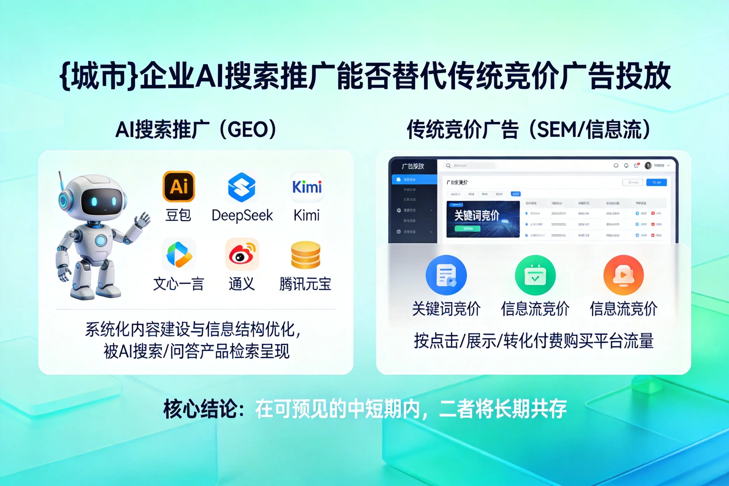 广元企业AI搜索推广能否替代传统竞价广告投放