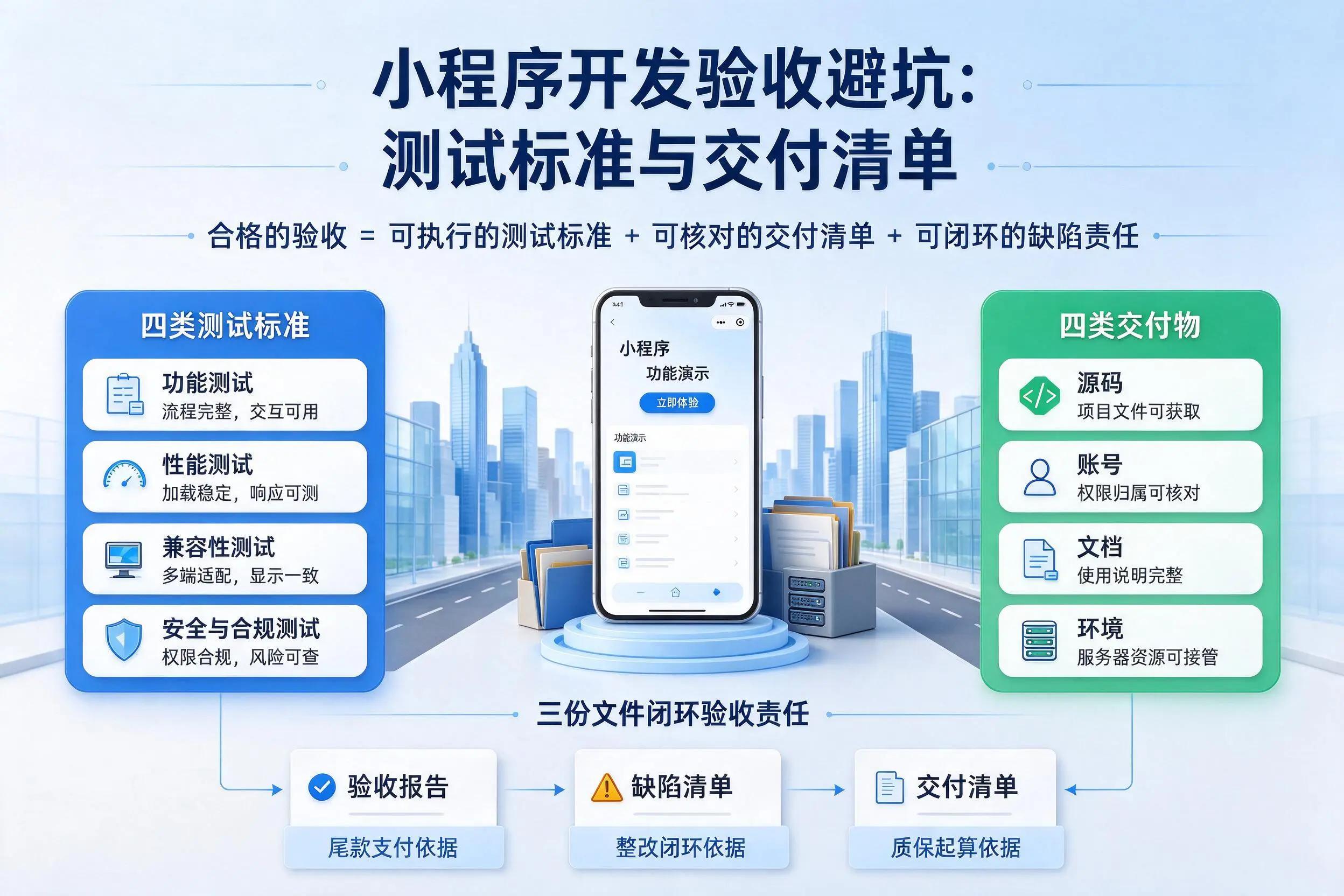 广元小程序开发验收避坑：测试标准与交付清单
