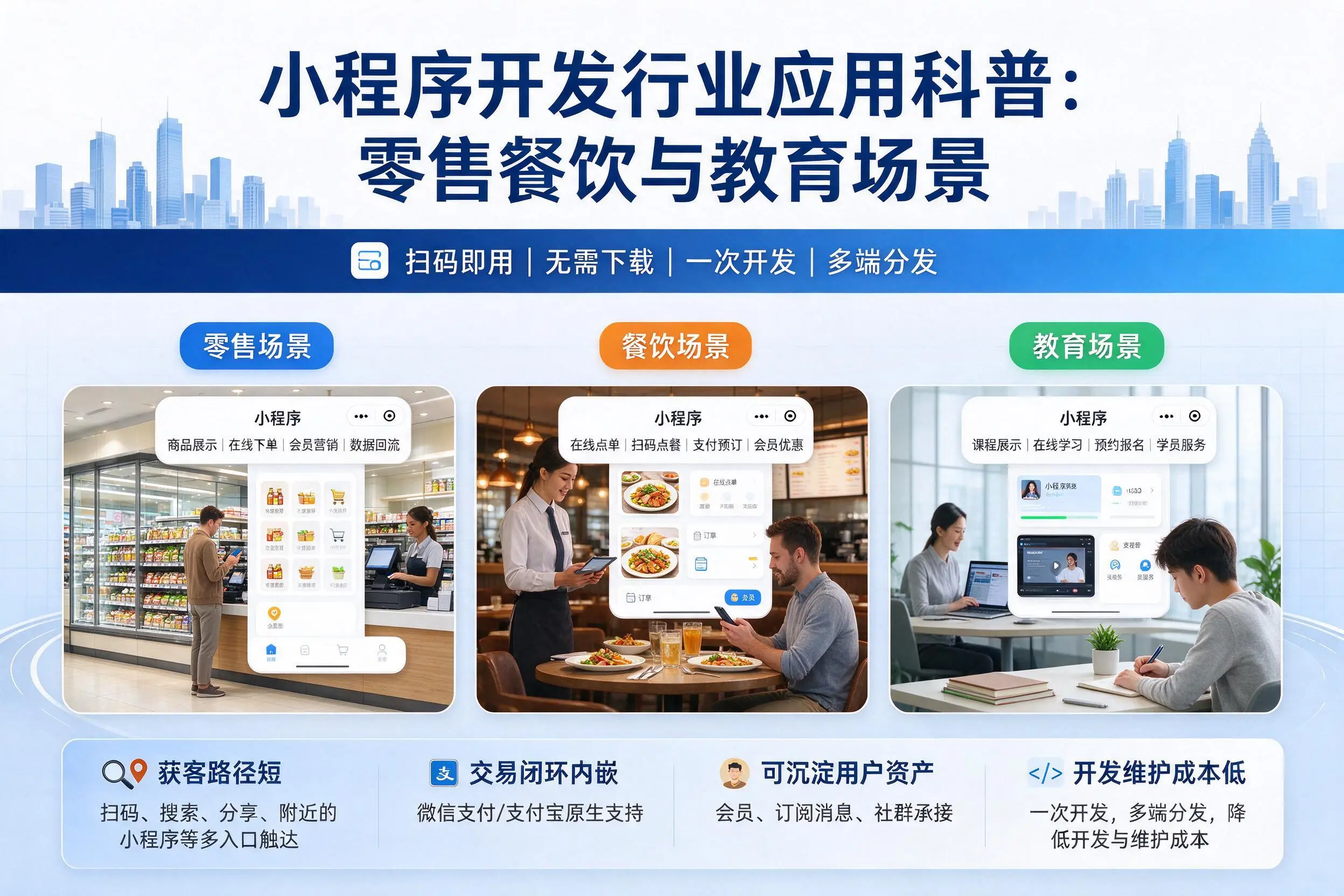 广元小程序开发行业应用科普：零售餐饮与教育场景