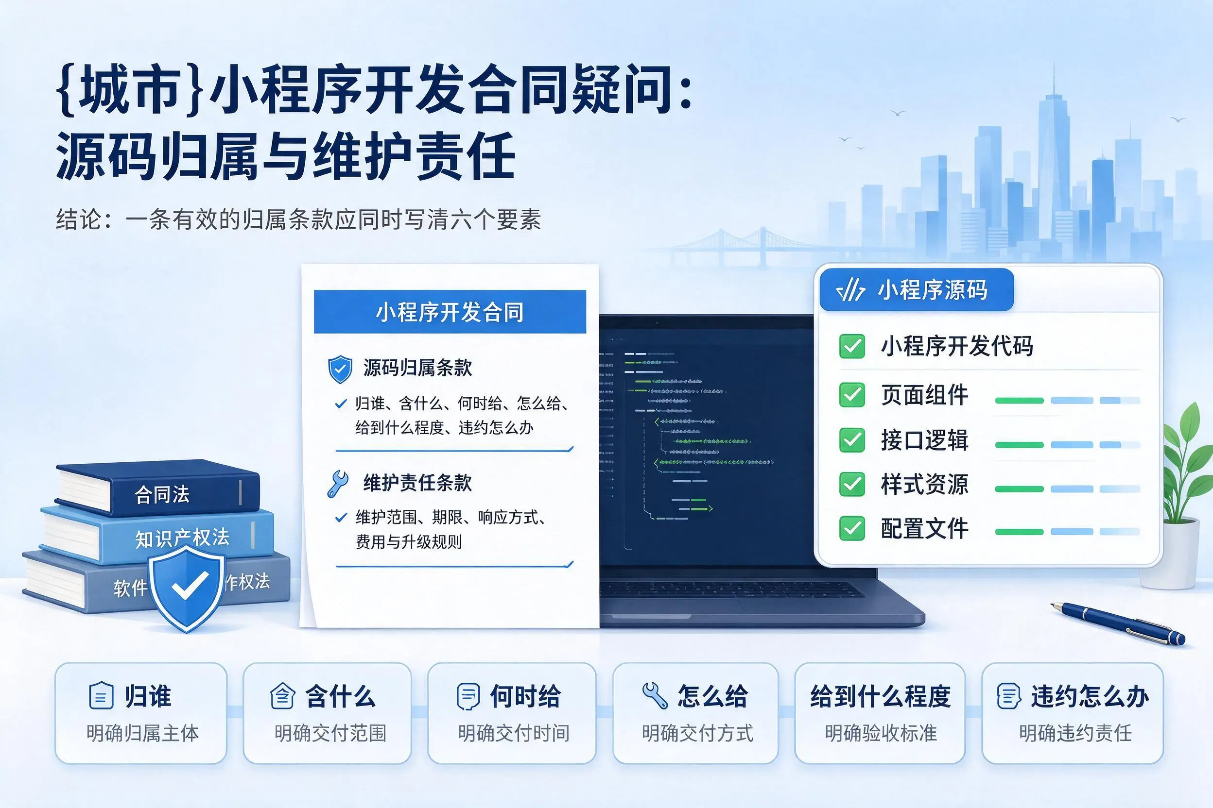 广元小程序开发合同疑问:源码归属与维护责任
