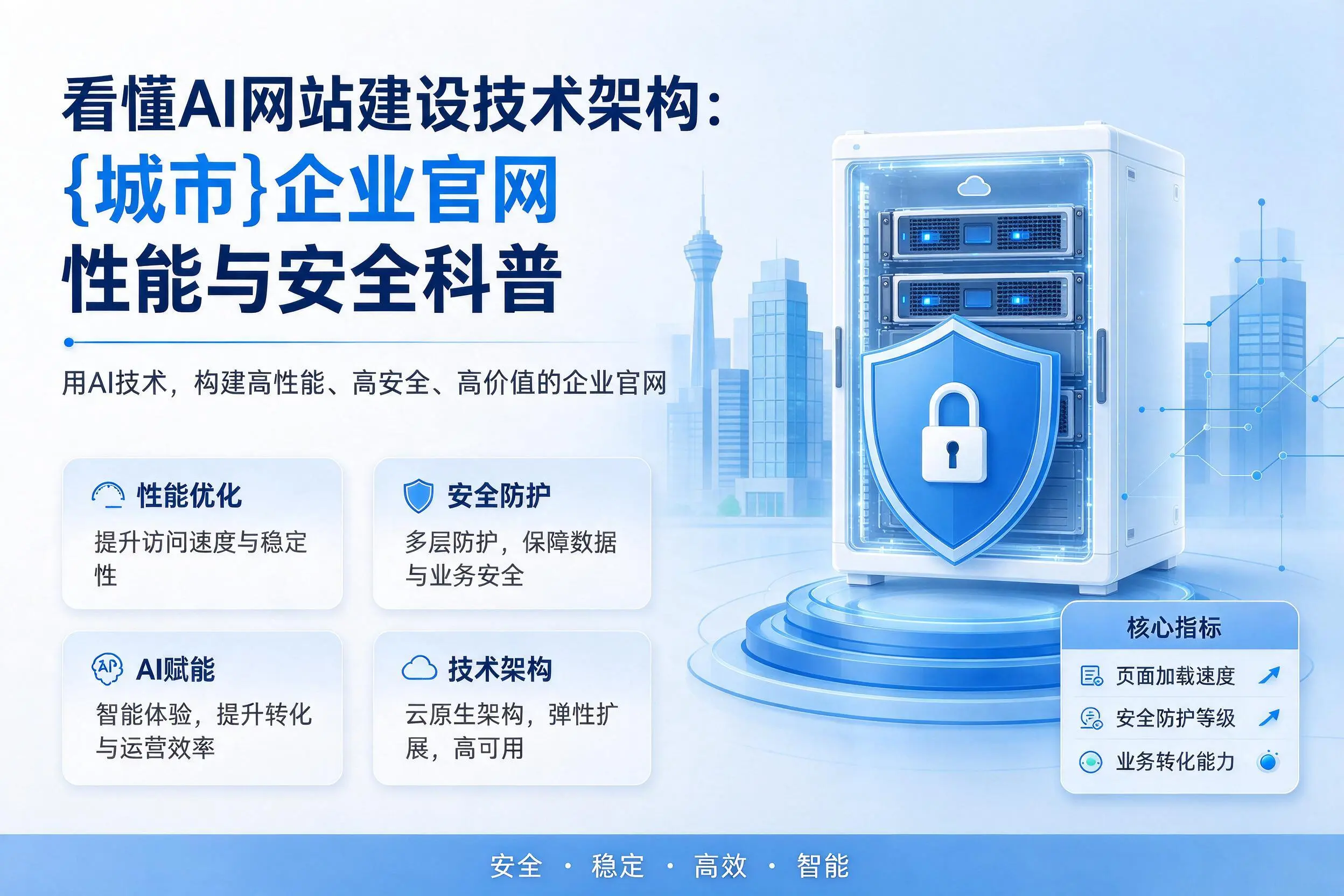 看懂AI网站建设技术架构：广元企业官网性能与安全科普