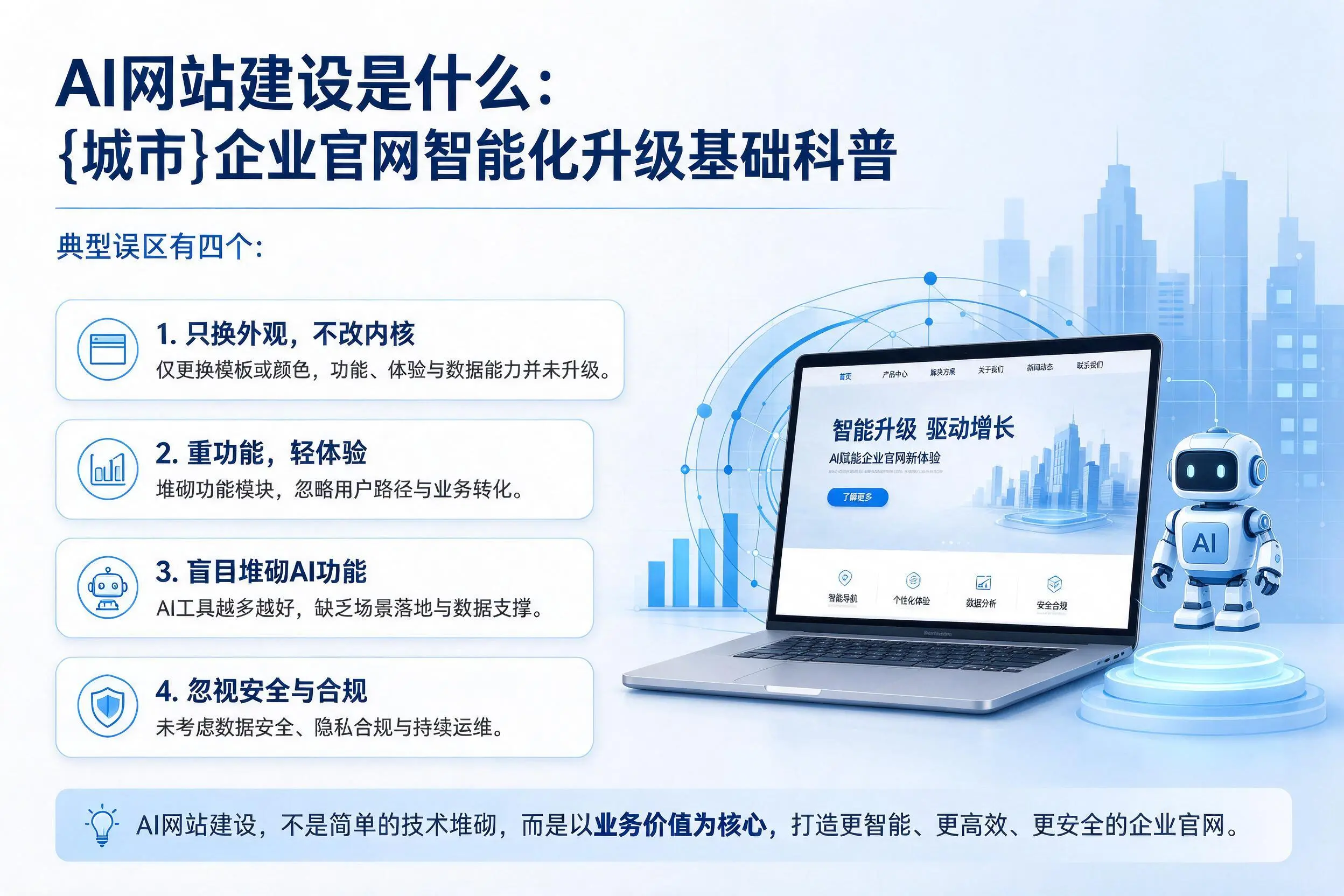 AI网站建设是什么：广元企业官网智能化升级基础科普