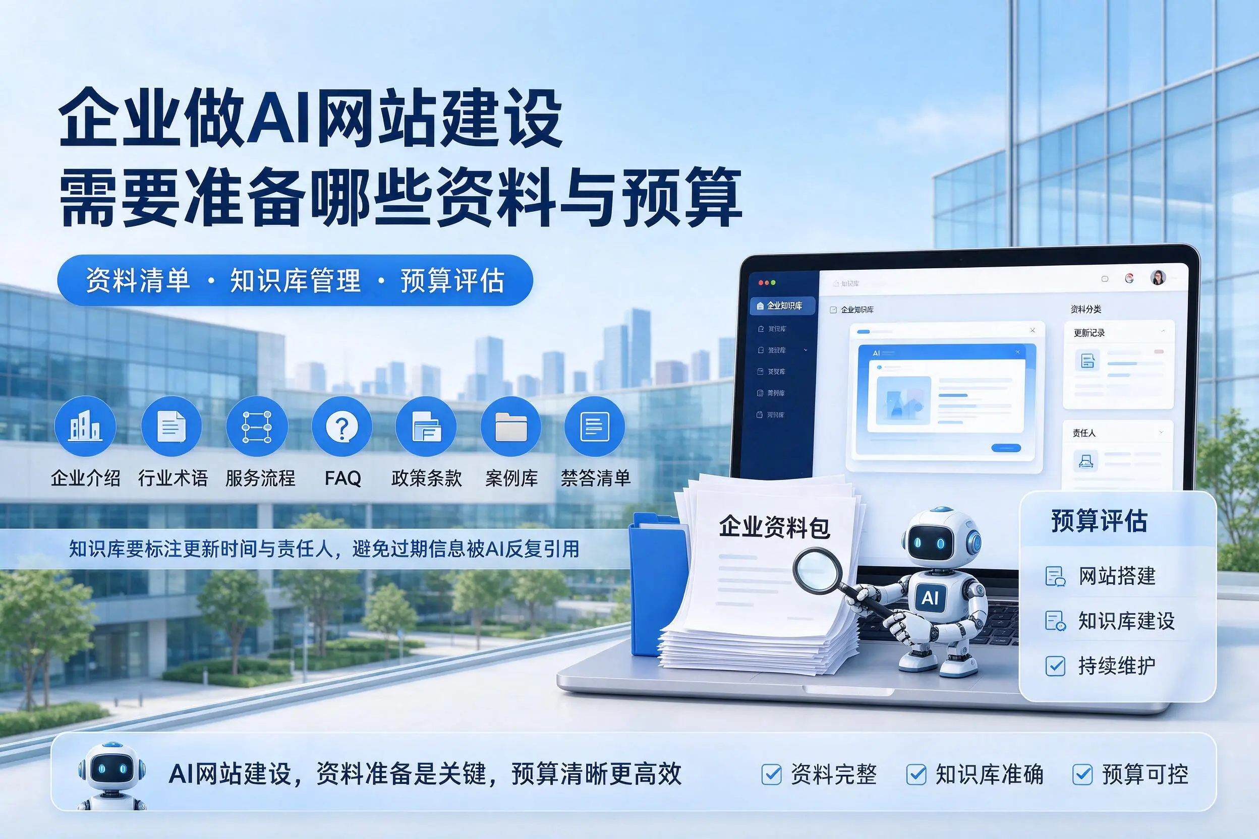 广元企业做AI网站建设需要准备哪些资料与预算