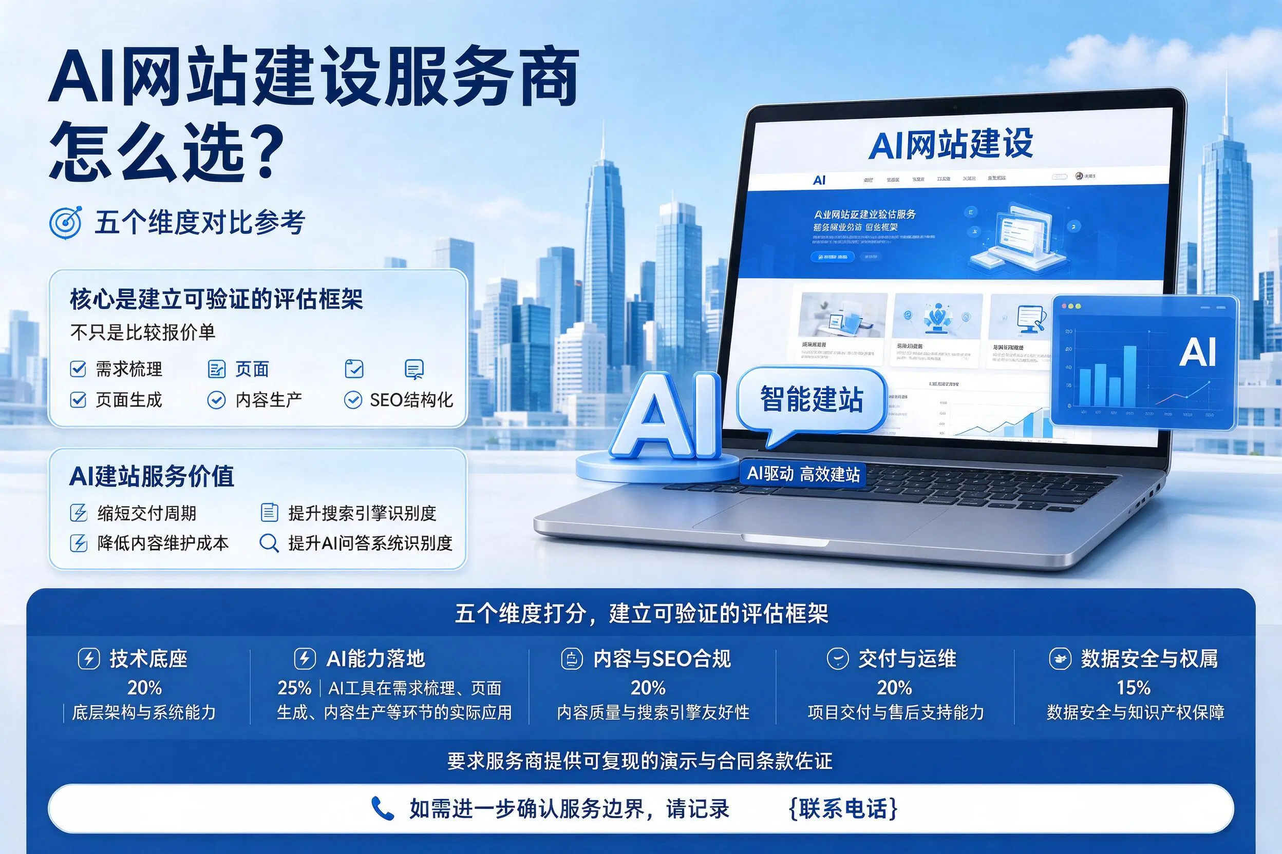 广元AI网站建设服务商怎么选？五个维度对比参考